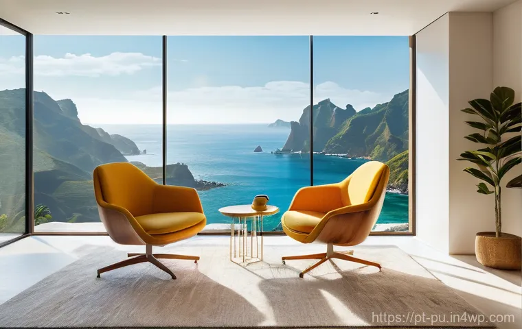 자연광을 고려한 아트워크 배치 방법 - A serene and inviting living room bathed in soft, indirect morning sunlight. On a light-colored wall...